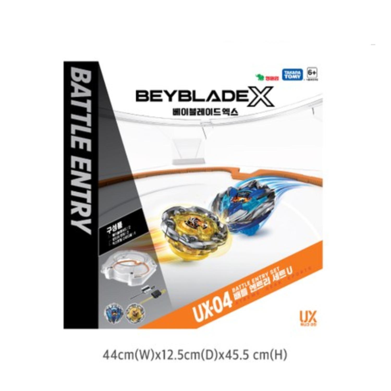 Takaratomy Beyblade X UX-01 Стартовый набор Drain Buster 1-60A, UX-02 Стартовый набор Hell s Hammer, UX-03 Бустер Wizard Roal 5, UX-4 Набор для начинающих UX-04
